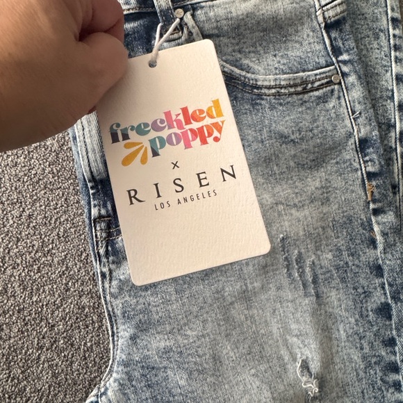 Kilk Light Blue Distressed Women's Wide Leg Jeans - Picture 6 of 10